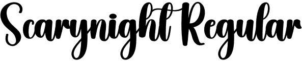 Scarynight Regular font - Scarynight.otf