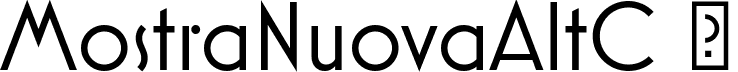 MostraNuovaAltC  font - MostraNuovaAltC.ttf