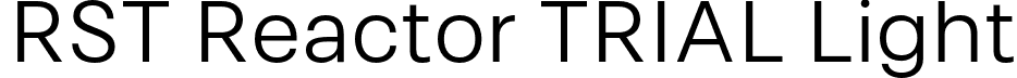 RST Reactor TRIAL Light font - RSTReactorTRIAL-Light.otf