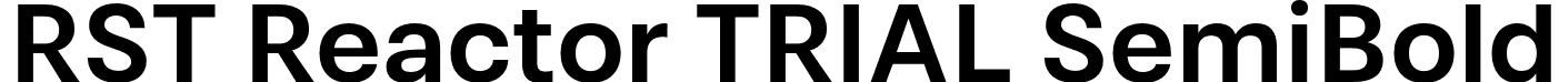 RST Reactor TRIAL SemiBold font - RSTReactorTRIAL-SemiBold.otf