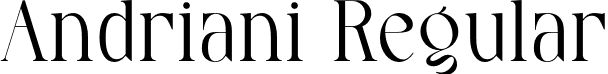 Andriani Regular font - andriani.otf