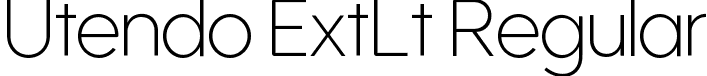 Utendo ExtLt Regular font - Utendo-ExtraLight.ttf