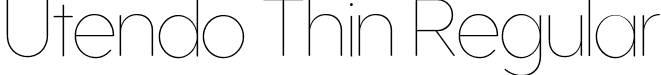 Utendo Thin Regular font - Utendo-Thin.ttf