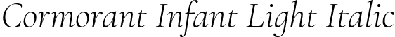 Cormorant Infant Light Italic font - CormorantInfant-LightItalic.otf