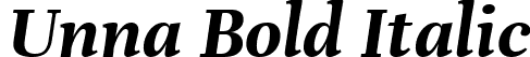 Unna Bold Italic font - Unna-BoldItalic.ttf