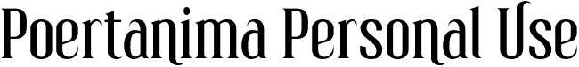 Poertanima Personal Use font - poertanimapersonaluse-regular.otf