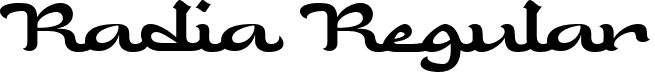 Radia Regular font - Radia.ttf