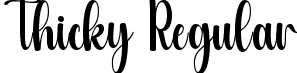 Thicky Regular font - Thicky.ttf