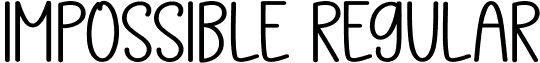 Impossible Regular font - Impossible.otf