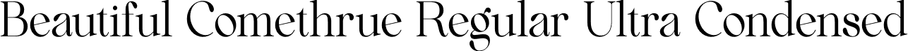 Beautiful Comethrue Regular Ultra Condensed font - BeautifulComethrueRegularUltraCondensed-ARPqm.otf