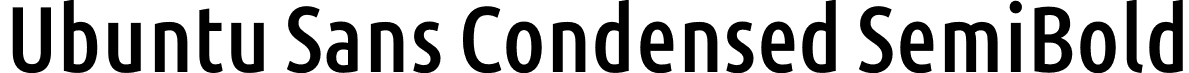 Ubuntu Sans Condensed SemiBold font - UbuntuSansCondensed-SemiBold.otf