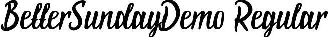 BetterSundayDemo Regular font - BetterSundayDemoRegular.ttf