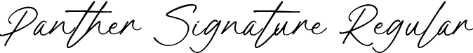 Panther Signature Regular font - PantherSignature-Free.ttf