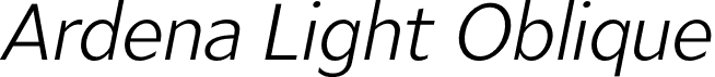 Ardena Light Oblique font - Julien Fincker - Ardena Light Oblique.otf