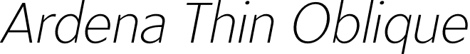 Ardena Thin Oblique font - Julien Fincker - Ardena Thin Oblique.otf