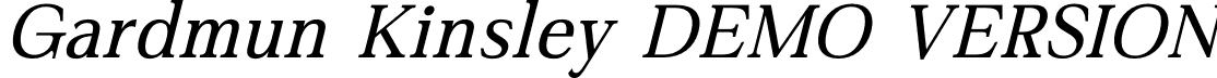 Gardmun Kinsley DEMO VERSION font - Gardmun-Kinsley-Italic-DEMO-VERSION.otf