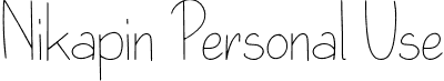 Nikapin Personal Use font - NikapinPersonalUse-Regular.otf