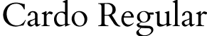 Cardo Regular font - Cardo-Regular.ttf