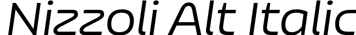 Nizzoli Alt Italic font - NizzoliAlt-Italic.ttf