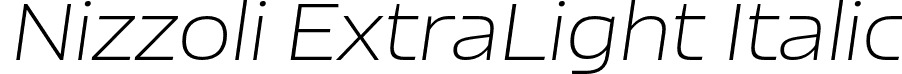 Nizzoli ExtraLight Italic font - Nizzoli-ExtraLightItalic.otf