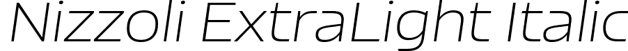 Nizzoli ExtraLight Italic font - Nizzoli-ExtraLightItalic.ttf