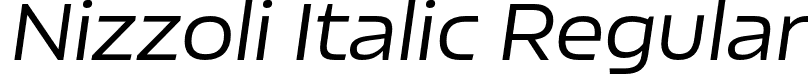 Nizzoli Italic Regular font - Nizzoli-Italic.otf