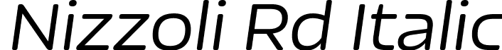 Nizzoli Rd Italic font - NizzoliRd-Italic.ttf