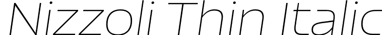 Nizzoli Thin Italic font - Nizzoli-ThinItalic.ttf