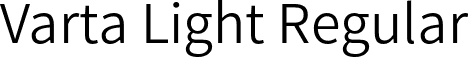 Varta Light Regular font - Varta-Light.otf