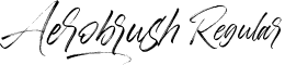 Aerobrush Regular font - Aerobrush.ttf