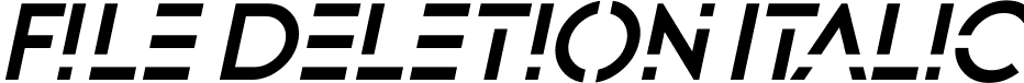 File Deletion Italic font - FileDeletionItalic-z86K1.ttf