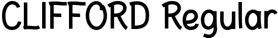 CLIFFORD Regular font - CLIFFORD.ttf