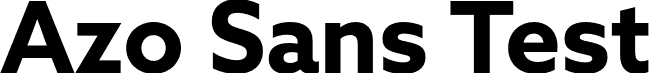 Azo Sans Test font - AzoSansTest-Bold.otf