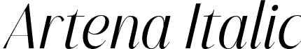 Artena Italic font - Artena Italic.otf