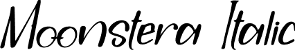 Moonstera Italic font - Moonstera-Italic.otf