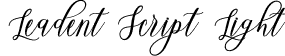 Leadent Script Light font - Leadent Script.otf