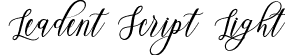 Leadent Script Light font - Leadent Script.ttf