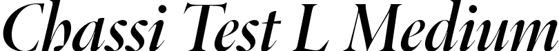 Chassi Test L Medium font - ChassiTestL-MediumItalic.otf
