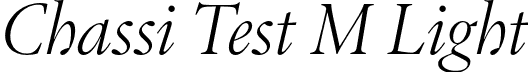 Chassi Test M Light font - ChassiTestM-LightItalic.otf