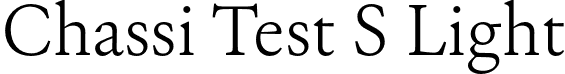 Chassi Test S Light font - ChassiTestS-Light.otf