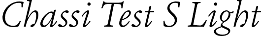 Chassi Test S Light font - ChassiTestS-LightItalic.otf