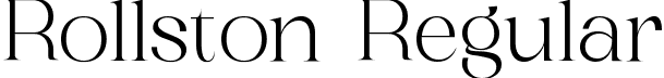 Rollston Regular font - rollston.ttf