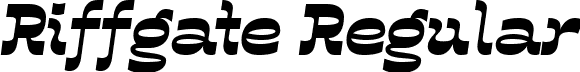 Riffgate Regular font - Riffgate Demo.ttf