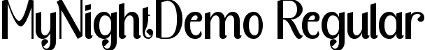 MyNightDemo Regular font - MyNightDemoRegular.ttf