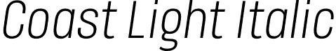 Coast Light Italic font - Coast Light Italic.otf