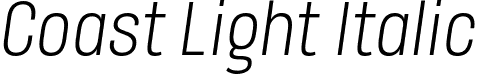 Coast Light Italic font - Coast Light Italic.ttf