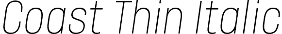 Coast Thin Italic font - Coast Thin Italic.ttf