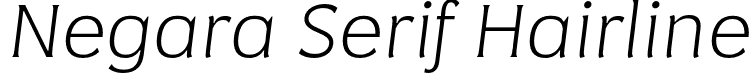 Negara Serif Hairline font - NegaraSerif-HairlineItalic.otf