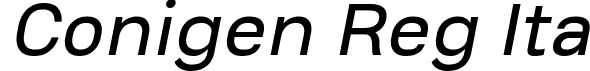 Conigen Reg Ita font - Conigen-RegularItalic.ttf