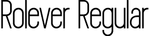 Rolever Regular font - Rolever.otf